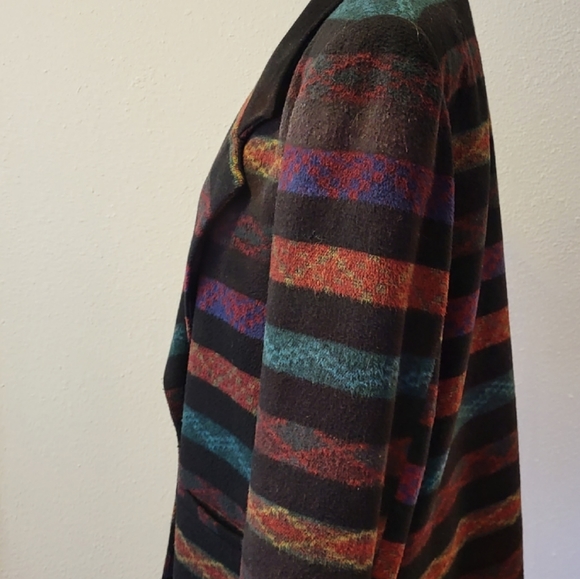 Braetan vintage wool and acrylic jacket with leather collar size 14 - Picture 8 of 8